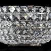 Casa Padrino Barock Kristall Wandleuchte Nickel 25,5 x H 12,5 cm Antik Stil - Exklusive Wandlampe