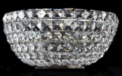 Casa Padrino Barock Kristall Wandleuchte Nickel 25,5 x H 12,5 cm Antik Stil - Exklusive Wandlampe