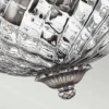 Casa Padrino Barock Kristall Deckenleuchte Antik Silber Ø 30,5 cm