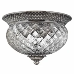 Casa Padrino Barock Kristall Deckenleuchte Antik Silber Ø 30,5 cm