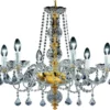 Casa Padrino Barock Kristall Kronleuchter Gold Ø 65 x H. 58 cm - Edel & Prunkvoll