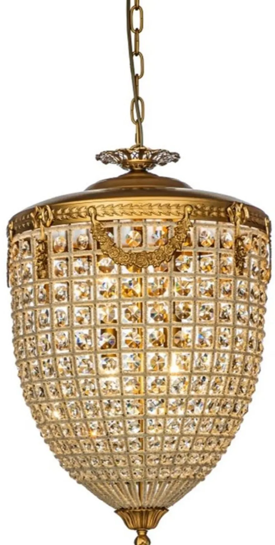 Casa Padrino Barock Kristall Kronleuchter Gold Ø 60 x H. 85 cm - Barock Leuchten