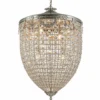 Casa Padrino Barock Kristall Kronleuchter Silber Ø 60 x H. 85 cm - Barock Leuchten