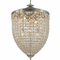 Casa Padrino Barock Kristall Kronleuchter Silber Ø 60 x H. 85 cm - Barock Leuchten