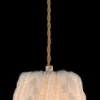Casa Padrino Barock Kristall Hängeleuchte, Metall und Kristallglas, Beige, Ø 18 x H. 35 cm
