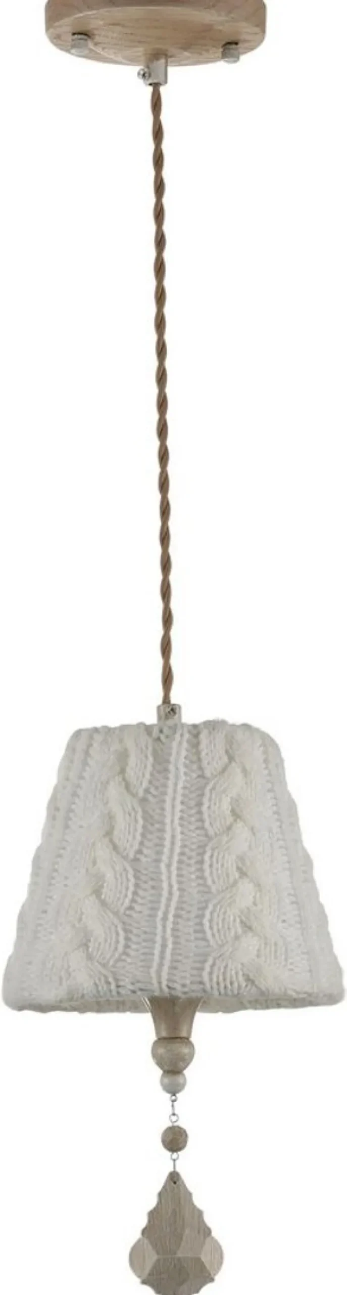 Casa Padrino Barock Kristall Hängeleuchte, Metall und Kristallglas, Beige, Ø 18 x H. 35 cm