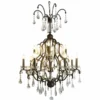 Casa Padrino Barock Kristall Kronleuchter Gold Ø 95 x H. 135 cm - Barock Leuchten