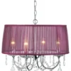 Casa Padrino Barock Kristall Kronleuchter Lila Durchmesser Ø 47 cm - Barock Leuchten