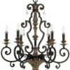 Casa Padrino Barock Kristall Kronleuchter Bronze / Antik Gold Ø 71 x H. 96,5 cm - Prunkvoller Barockstil Kronleuchter - Wohnzimmer & Hotel Kronleuchter - Barock Möbel - Barock Leuchten