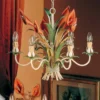 Casa Padrino Barock Kronleuchter Pastell Ø 60 x H. 45 cm 6-flammig - Handgefertigte Leuchte aus Italien - Barock Leuchten