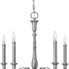 Casa Padrino Barock Kronleuchter Antik Silber Ø 61 x H. 63,5 cm - Eleganter Kronleuchter im Barockstil - Barock Lampen