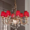 Casa Padrino Barock Kronleuchter Ø 90 x H. 85 cm 8-flammig - Handgefertigte Leuchte aus Italien - Barock Leuchten