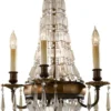 Casa Padrino Barock Kronleuchter mit Kristallglas Bronze Ø 36,2 x H. 62,5 cm - Prunkvoller Kronleuchter im Barockstil - Edel & Prunkvoll