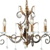 Casa Padrino Barock Kronleuchter Bronze / Gold Ø 65 x H. 61 cm - Prunkvoller Barockstil Kronleuchter - Wohnzimmer & Hotel Kronleuchter - Barock Möbel - Barock Interior - Barock Leuchten