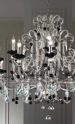 Casa Padrino Barock Kronleuchter Silber Ø 120 x H. 120 cm 18-flammig - Handgefertigte Leuchte aus Italien - Barock Leuchten