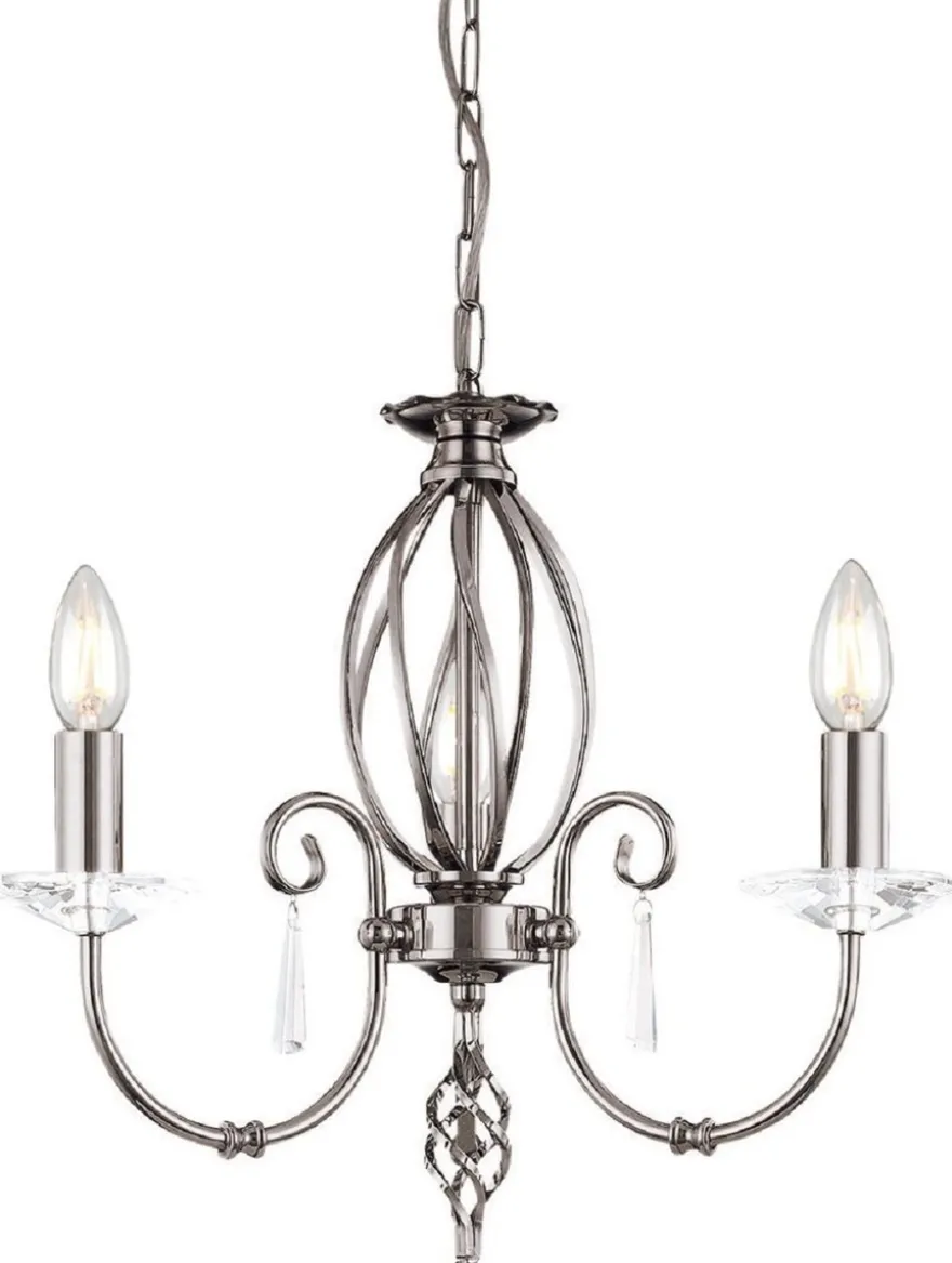 Casa Padrino Barock Kronleuchter Silber Ø 38 x H. 42 cm - Elegante Wohnzimmer Kronleuchter - Kronleuchter im Barockstil