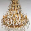 Casa Padrino Barock Kronleuchter Gold Ø 80 x H. 90 cm 10-flammig - Handgefertigte Leuchte aus Italien - Barock Leuchten