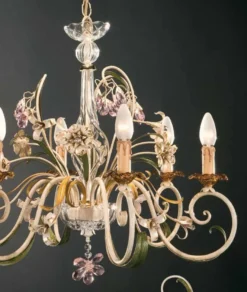 Casa Padrino Barock Kronleuchter Ø 70 x H. 55 cm 6-flammig - Handgefertigte Leuchte aus Italien - Barock Leuchten