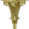 Casa Padrino Barock Kunstharz Wandkonsole Gold 28,6 x 14,3 x H. 33,8 cm - Polyresin Wanddeko Konsole im Barockstil - Barock Deko Accessoires - Barock Möbel - Barock Interior