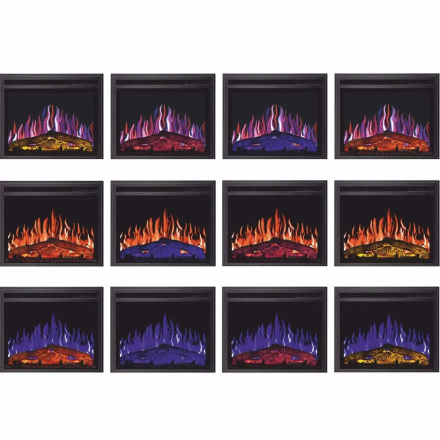 Casa Padrino Barock LED Elektrokamin Weiß 121 x 35 x H. 100 cm - Barock Möbel
