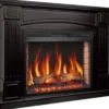 Casa Padrino Barock LED Elektrokamin Schwarz 114 x 34 x H. 90,3 cm