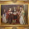 Casa Padrino Barock Ölgemälde Seine Lordschaft Mehrfarbig / Gold 160 x 10 x H. 130 cm - Handgemaltes Gemälde mit prunkvollem Rahmen im Barockstil - Barock Wanddeko