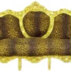 Casa Padrino Barock Lounge Sofa King Leopard / Gold - Wohnzimmer 175 cm