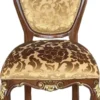 Casa Padrino Barock Luxus Esszimmer Stuhl Gold Muster / Braun-Gold Antik Look - Luxus Hotel Möbel - Made in Italy