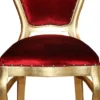 Casa Padrino Barock Luxus Esszimmer Stuhl Bordeaux / Gold - Möbel