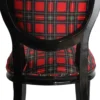 Casa Padrino Barock Luxus Esszimmer Stuhl ohne Armlehnen Schottland Karo / Schwarz Man - Designer Stuhl - Limited Edition