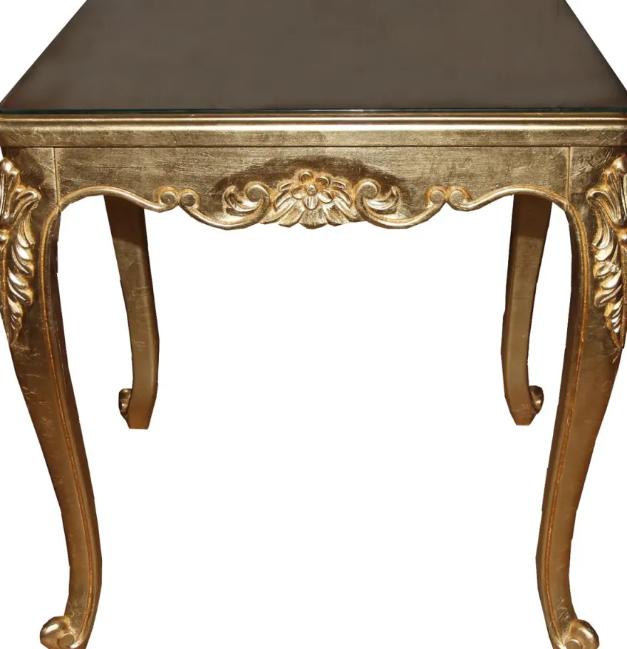 Casa Padrino Barock Luxus Esstisch Gold 200 cm x 100 cm- Esszimmer Tisch - Made in Italy