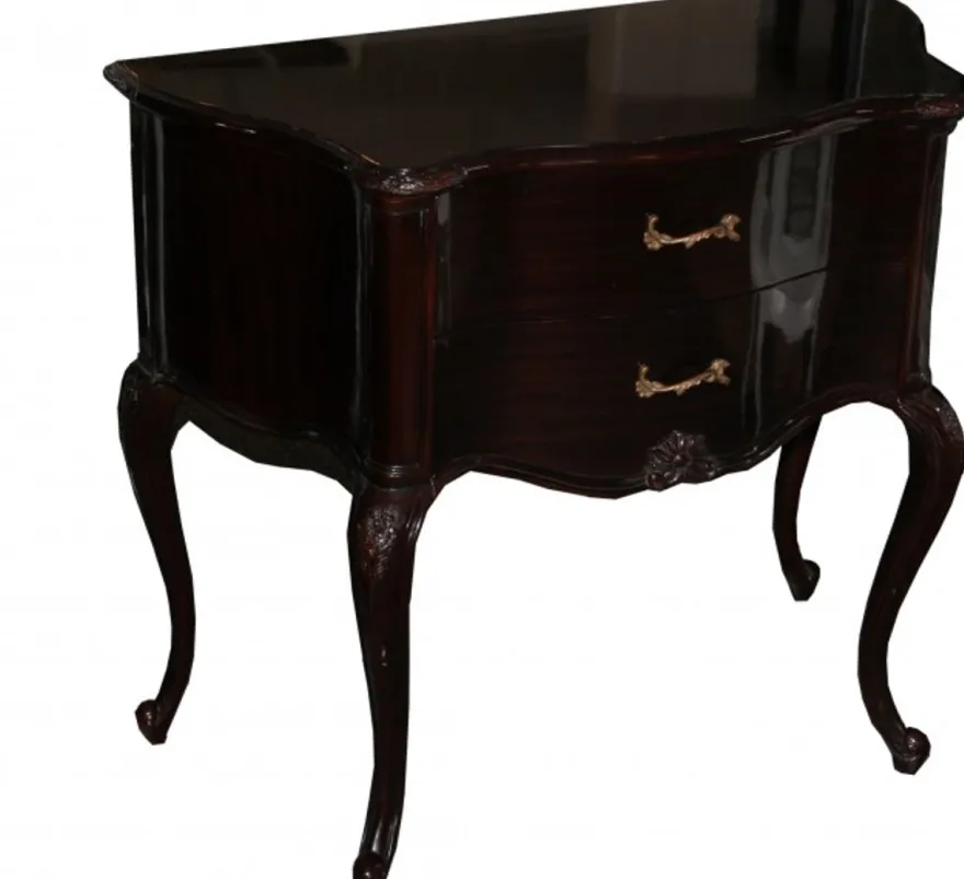 Casa Padrino Barock Luxus Kommode Braun-Rot, Breite 80 cm, Höhe 70 cm - Barock Möbel