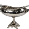 Casa Padrino Barock Messing Deko Schüssel Silber 75 x 41 x H. 52 cm - Barock Deko Accessoires