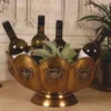 Casa Padrino Barock Messing Weinkühler Gold Ø 41 cm - Barock Champagnerkühler