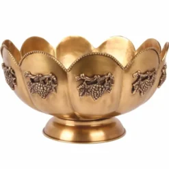 Casa Padrino Barock Messing Weinkühler Gold Ø 41 cm - Barock Champagnerkühler