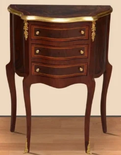 Casa Padrino Barock Nachtkommode Dunkelbraun / Gold - Handgefertigte Massivholz Kommode im Barockstil - Antik Stil Nachttisch - Beistelltisch mit 3 Schubladen - Barock Möbel