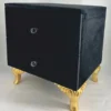 Casa Padrino Barock Nachtkommode mit 2 Schubladen Schwarz / Gold - Barockstil Schlafzimmer Möbel