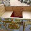 Casa Padrino Barock Pferdekutsche Weiß / Gold - Prunkvolle Kutsche im Barockstil - Barock Hochzeitskutsche - Barock Königskutsche - Barock Möbel - Edel & Prunkvoll