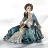 Casa Padrino Barock Porzellan Deko Puppe Dame Bunt H. 26,5 cm - Made in Italy