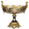 Casa Padrino Barock Porzellan Schale Kobalt / Gold - Grand Decor - 40 x 45 cm