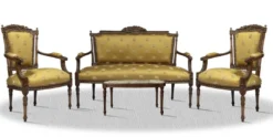 Casa Padrino Barock Salon Set Braun Gold - Antik Stil Kollektion