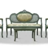 Casa Padrino Barock Salon Set mit Sitzbank 2 Stühlen und Tisch - Limited Edition