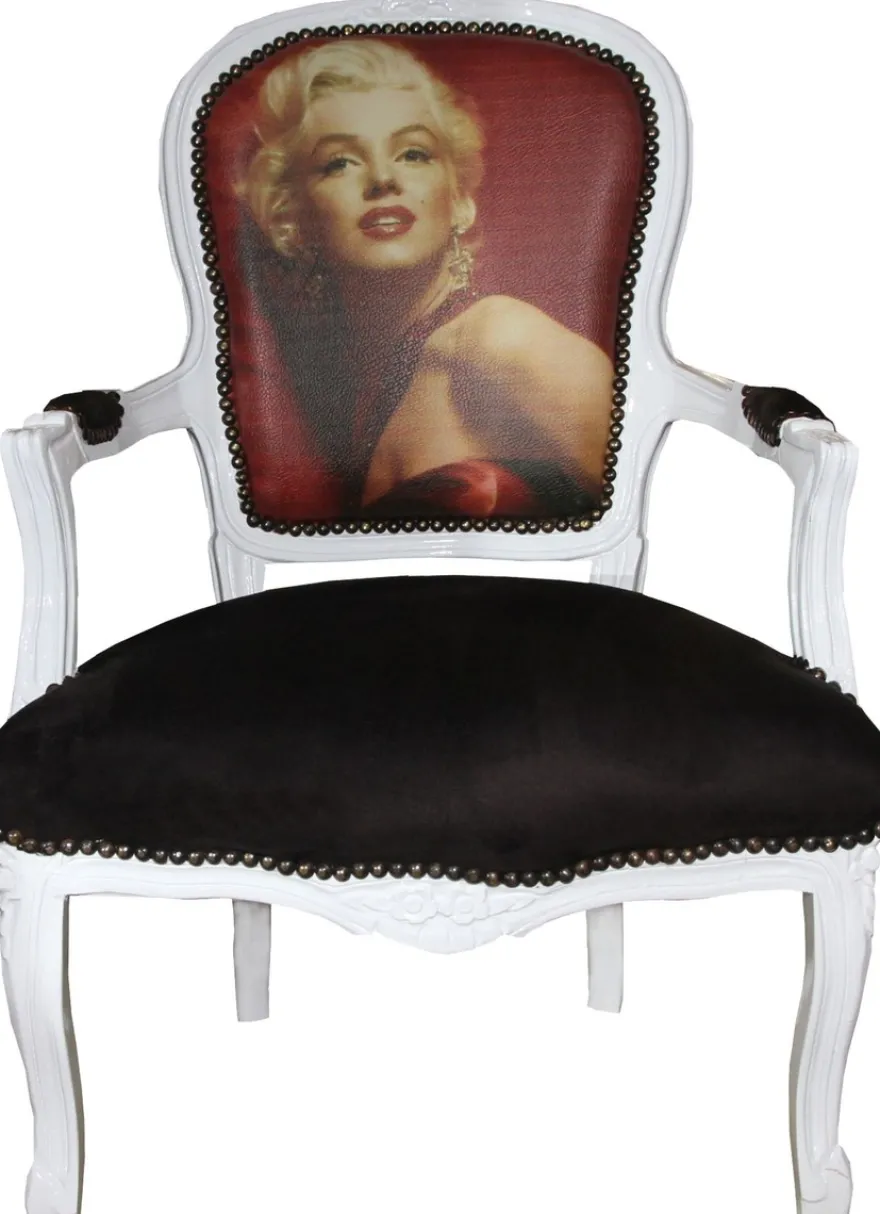 Casa Padrino Barock Salon Stuhl Marilyn Monroe - Barock Antik Stil Möbel - Mod3 - Limited Edition