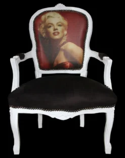 Casa Padrino Barock Salon Stuhl Marilyn Monroe - Barock Antik Stil Möbel - Mod3 - Limited Edition