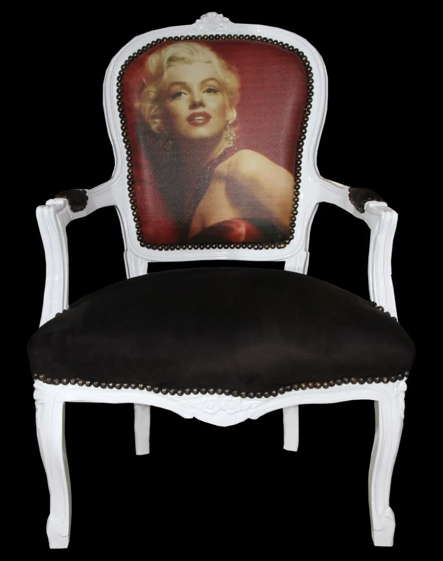 Casa Padrino Barock Salon Stuhl Marilyn Monroe - Barock Antik Stil Möbel - Mod3 - Limited Edition