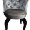 Casa Padrino Barock Salon Stuhl Grau - Designer Sessel - Luxus Qualität