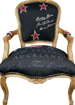 Casa Padrino Barock Salon Stuhl New Zealand / Holzfarbig - Neuseeland Fashion Möbel