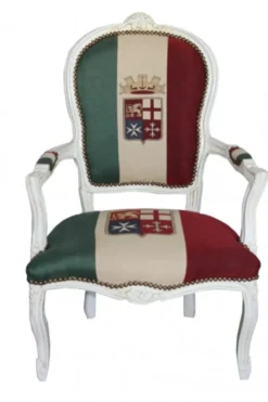 Casa Padrino Barock Salon Stuhl Italien / Creme - Antik Stil