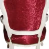 Casa Padrino Barock Salon Stuhl Bordeaux Rot Muster / Antik Weiss - Stühle Möbel