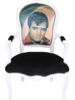 Casa Padrino Barock Salon Stuhl Elvis Presley - Barock Antik Stil Möbel